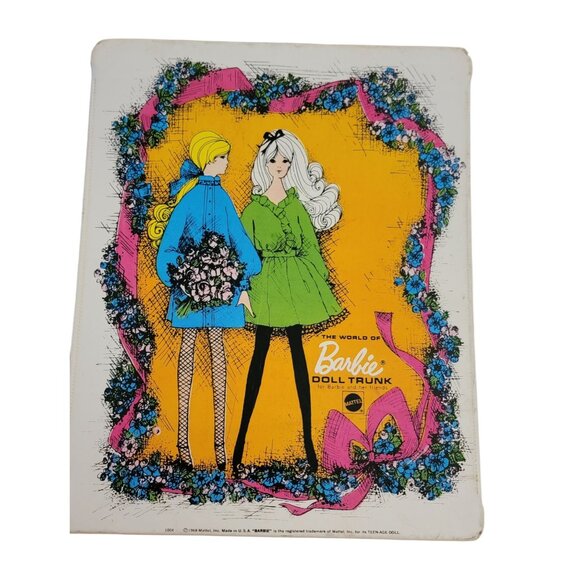Vintage 1968 Mattel “The World of Barbie” Doll Trunk – Floral Border Design - Picture 4 of 16